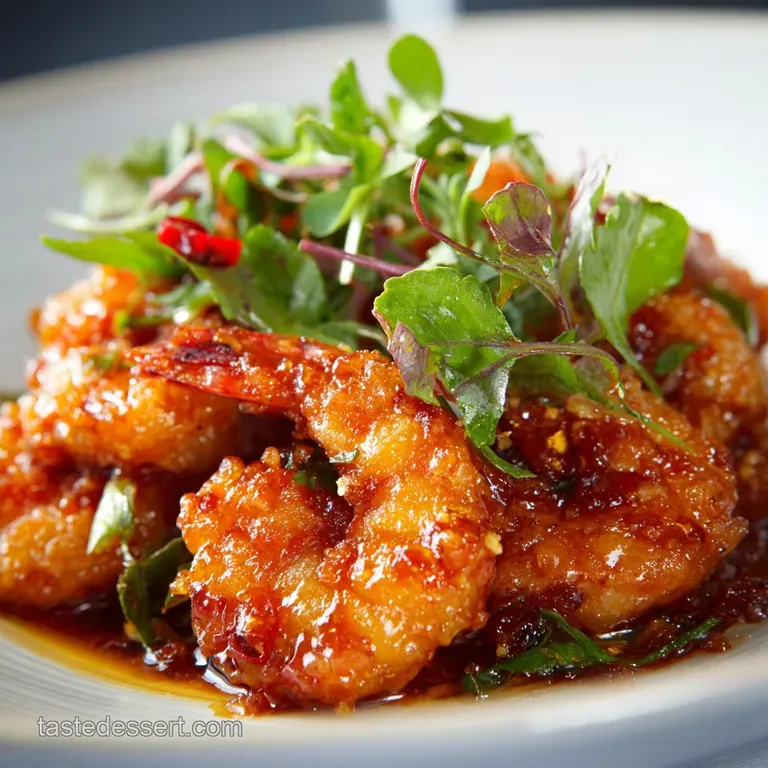 Drunken Shrimp: the Firecracker Recipe for Spicy Glossy Prawns presentation