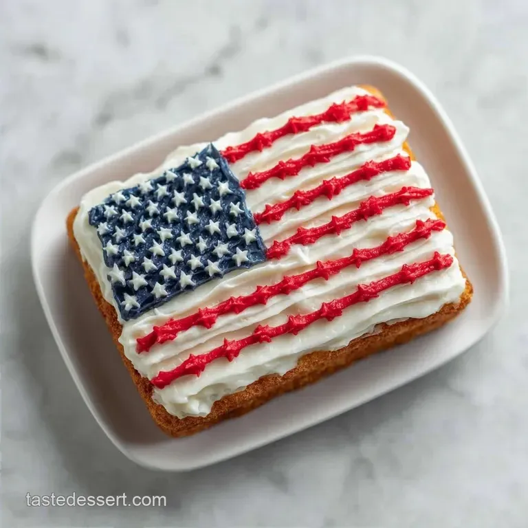 Flag Cake with Cream Cheese Frosting: Tender and Buttery