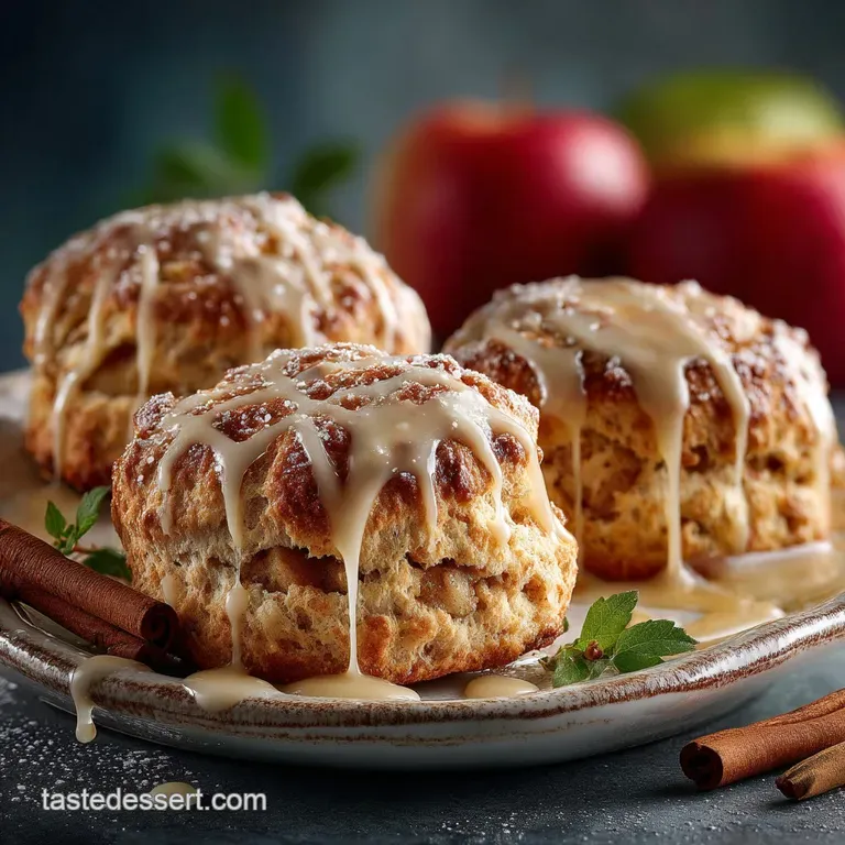 Apple Scones with Spiced Glaze: the Perfect Autumn Bake presentation