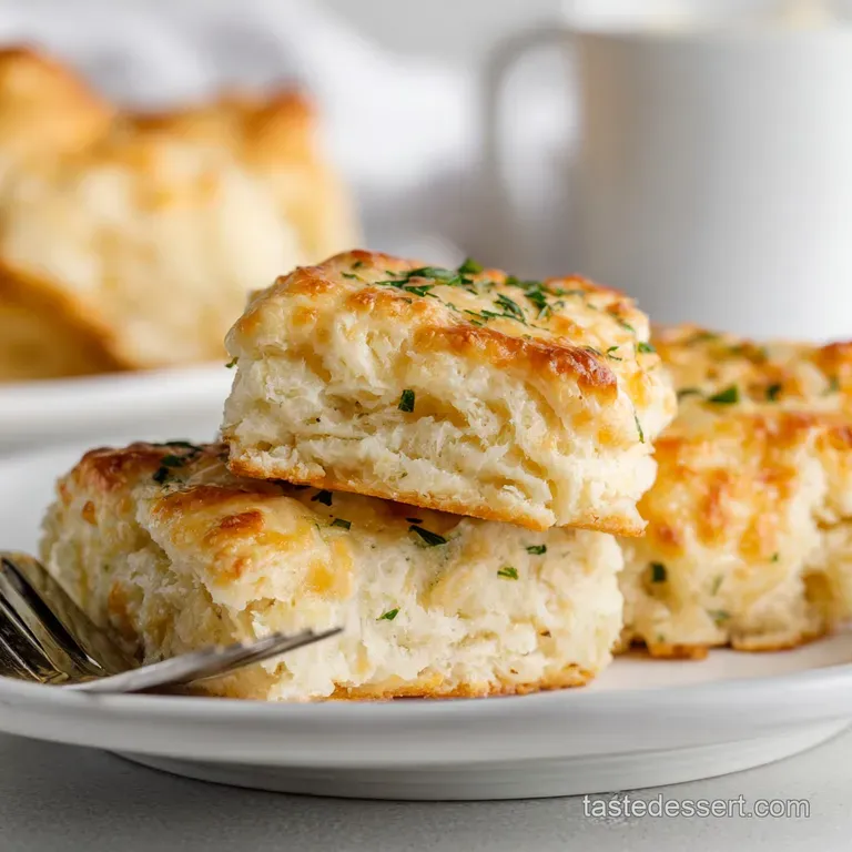 Garlic Cheddar Biscuits: Flaky Savory Bakes presentation