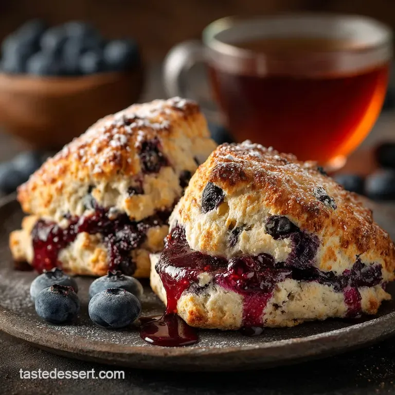 Properly Flaky GlutenFree Blueberry Scones Perfect for a Cracking Good Tea presentation