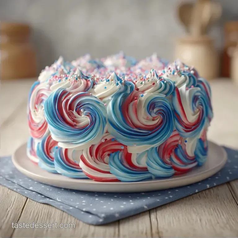 Fourth of July Layered Cake: Velvety Vanilla