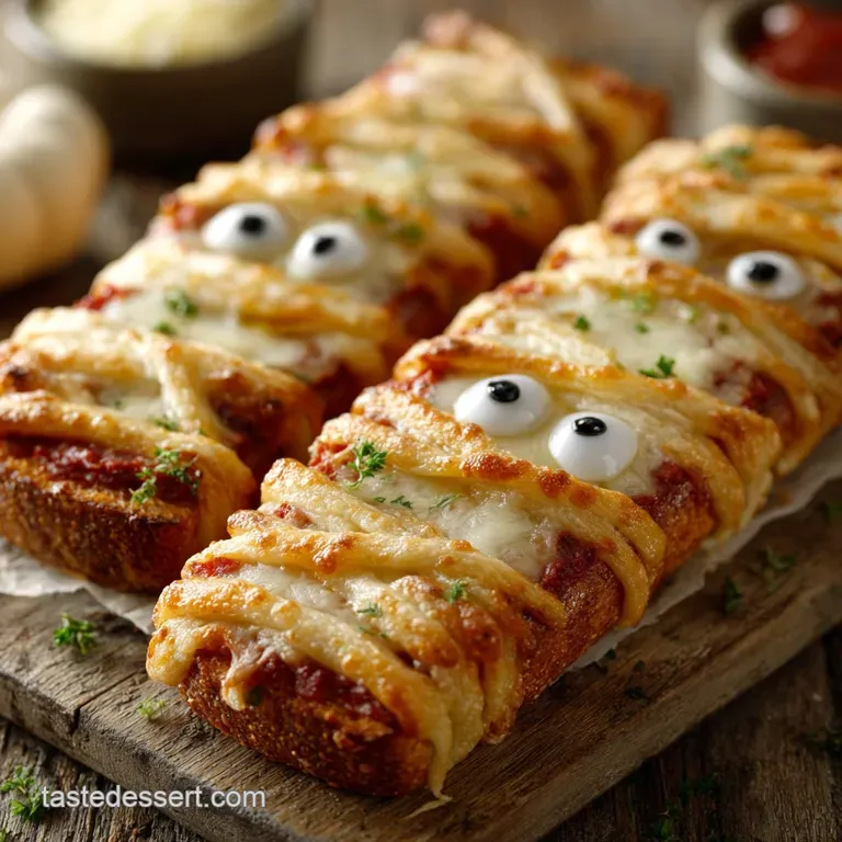 French Bread Mummy Pizzas: A Frightfully Good and Easy Halloween Treat