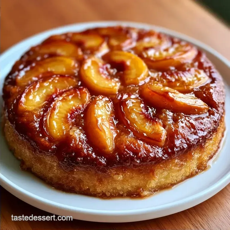 Fresh Peach Cake Recipe with Caramelized Peaches