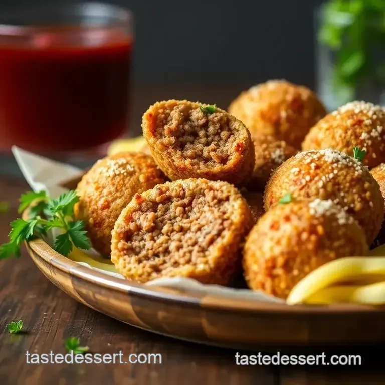 Fried Beef Rissoles - Quick and Juicy presentation