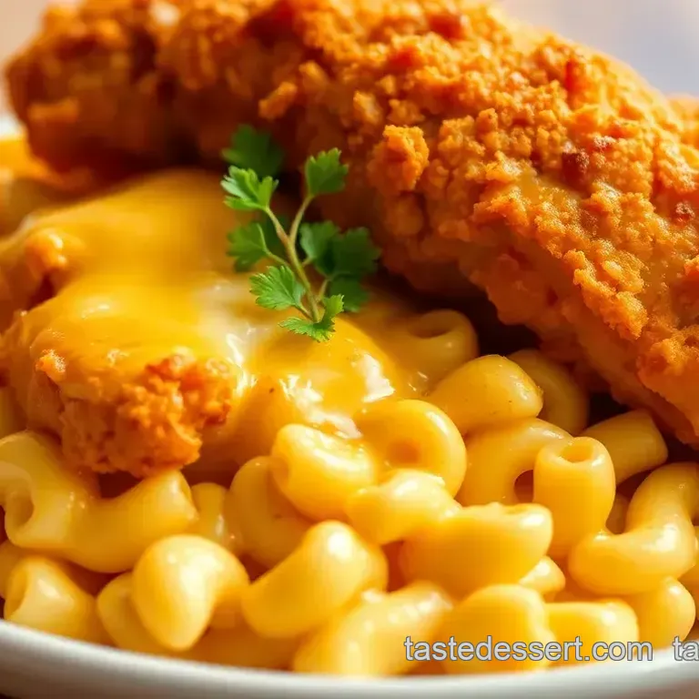 Fried Chicken on Mac & Cheese