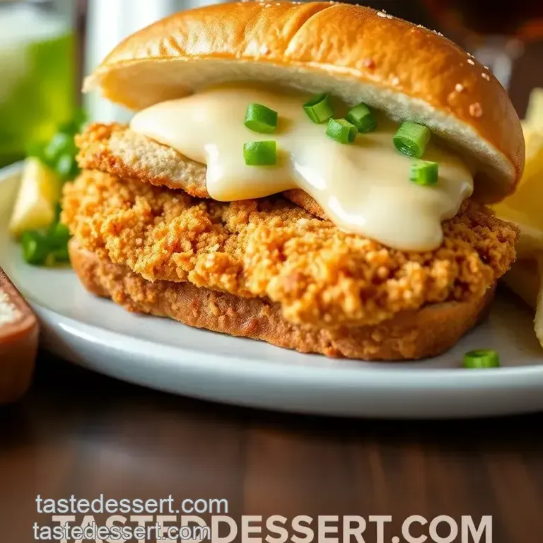 Fried Chicken Schnitzel Sandwich Delight presentation