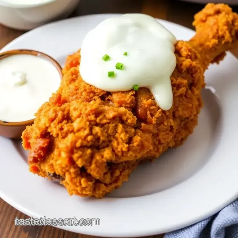 Crispy Buttermilk Brined Fried Chicken presentation