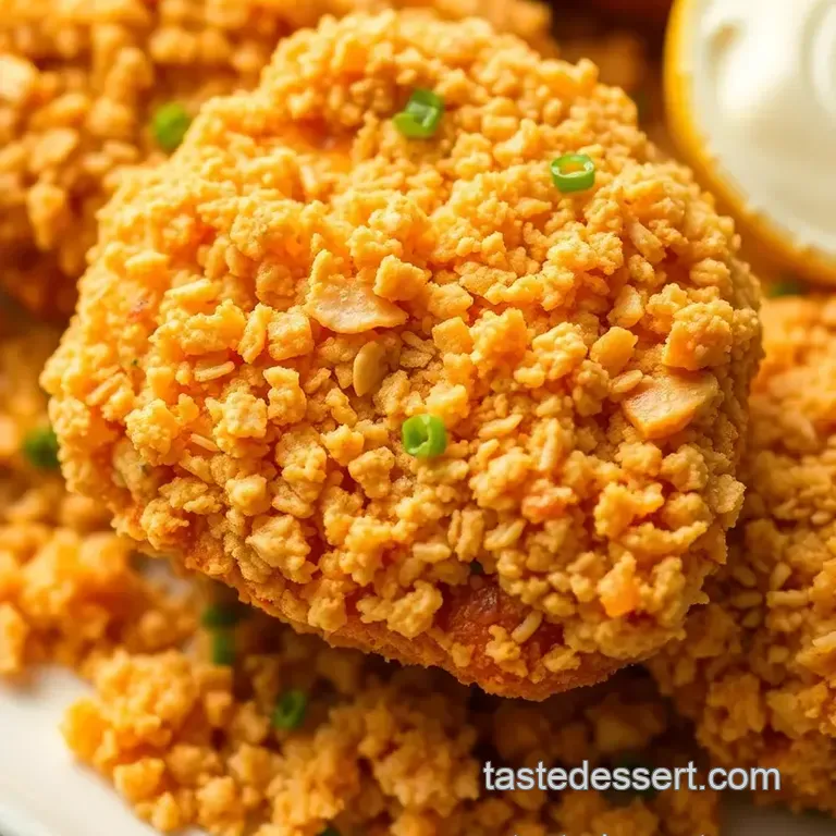 Fried Chicken with Crunchy Delightful Crust presentation