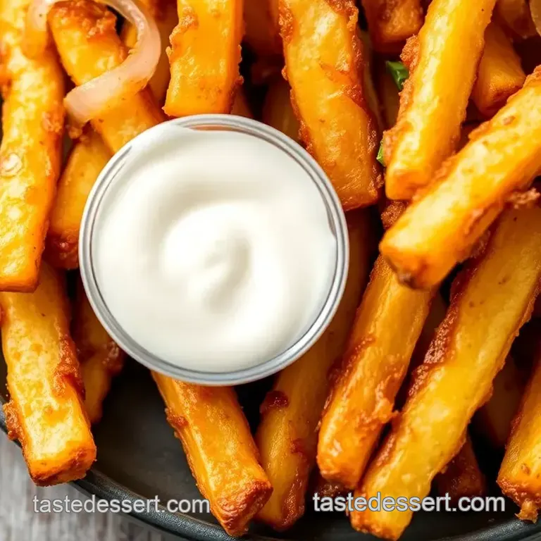 Fried Onion French Fries: Crispy Delight presentation