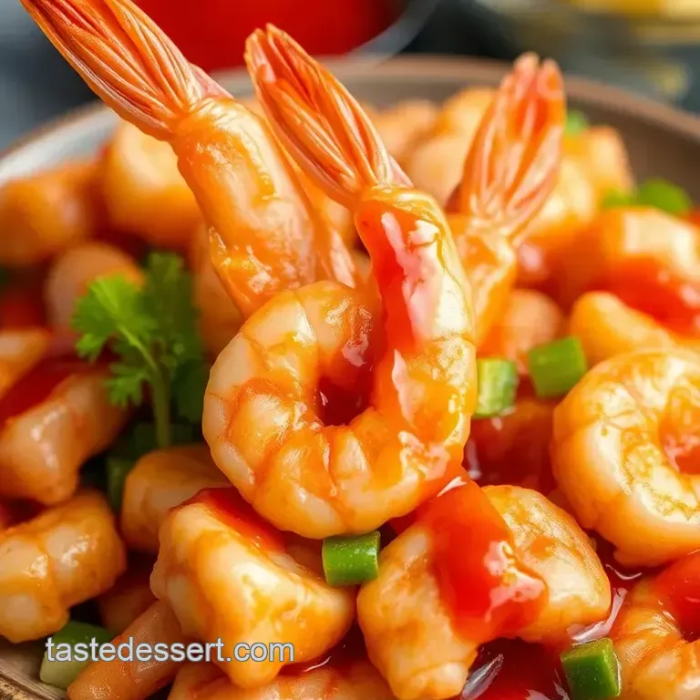 Fried Shrimp with Spicy Boom Boom Sauce presentation