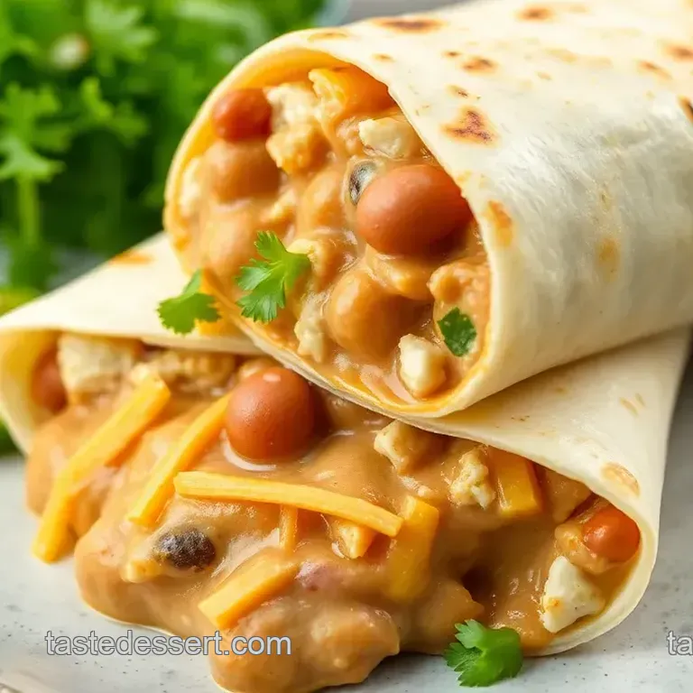 Fry Bean Cream Cheese Burritos
