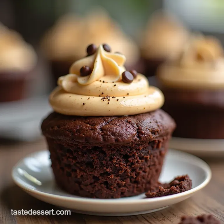 The Ultimate DoubleDecker Delight Fudge Brownie Cupcakes with SafetoEat Cookie Dough Frosting