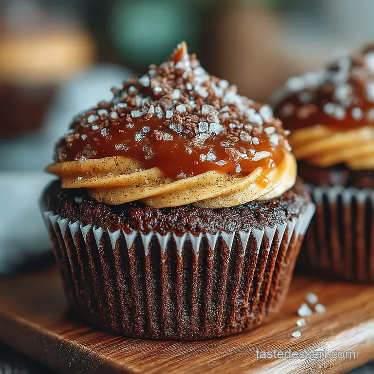 The Ultimate Indulgence Deep Chocolate Fudge Cupcakes with Homemade Salted Caramel Buttercream