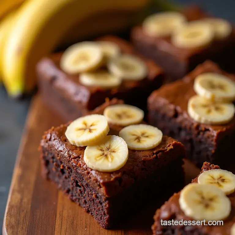 Fudgy Banana Bread Brownies The Ultimate TwoinOne Treat presentation