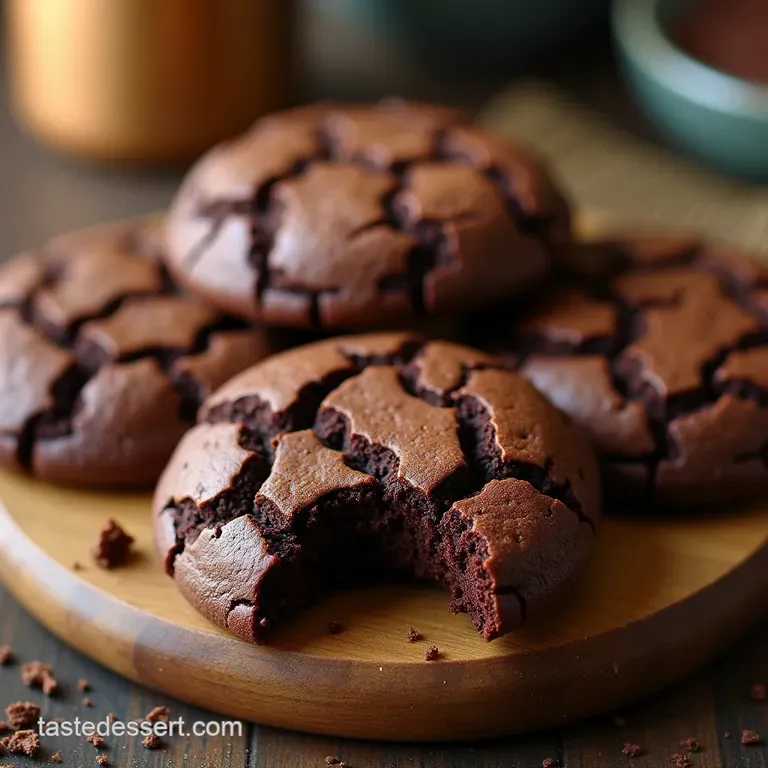 Midnight Magic Perfectly Fudgy Chocolate Crinkle Cookies presentation