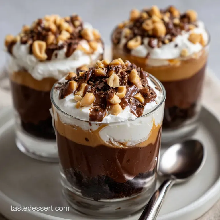 Peanut Butter Brownie Parfaits: Ultimate Layered Delight presentation