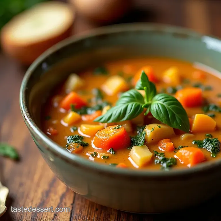 Garden Bounty Vegetable Chowder a Creamy Classic with a Twist presentation