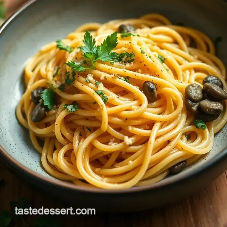 Garlic Butter Bliss: The Ultimate Weeknight Noodles presentation