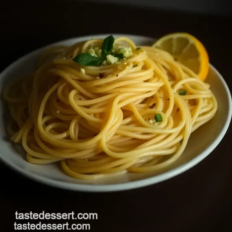 Garlic Butter Noodles: a Heavenly Comfort Dish presentation