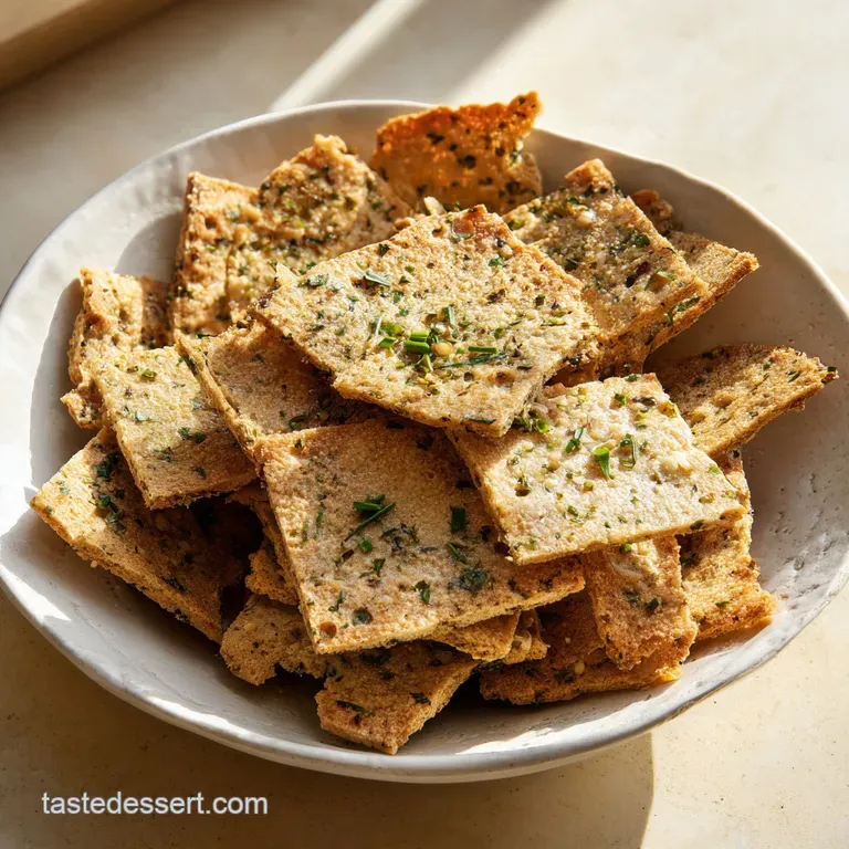 Sourdough Discard Crackers: Garlic and Herb Crisps