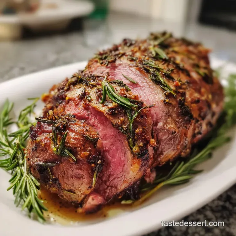 Roasted Boneless Leg of Lamb with Rosemary Garlic