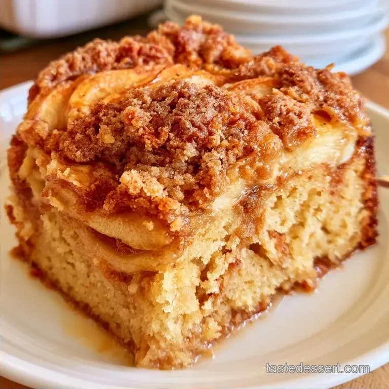 German Apple Cake with Golden Streusel