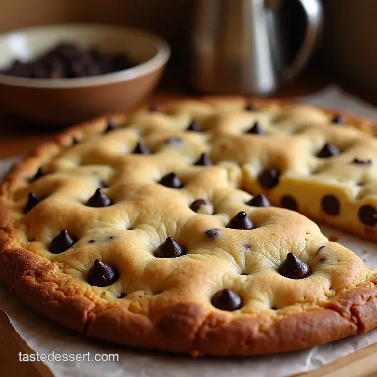 Giant Chocolate Chip Cookie Pizza Spectacular presentation