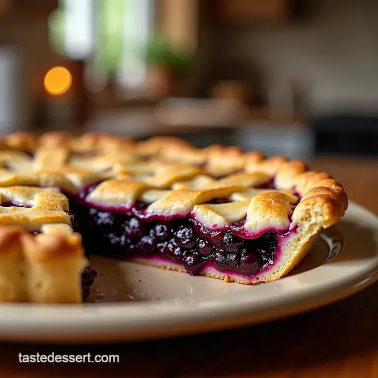The Summers Best Golden Blueberry Lattice Pie presentation