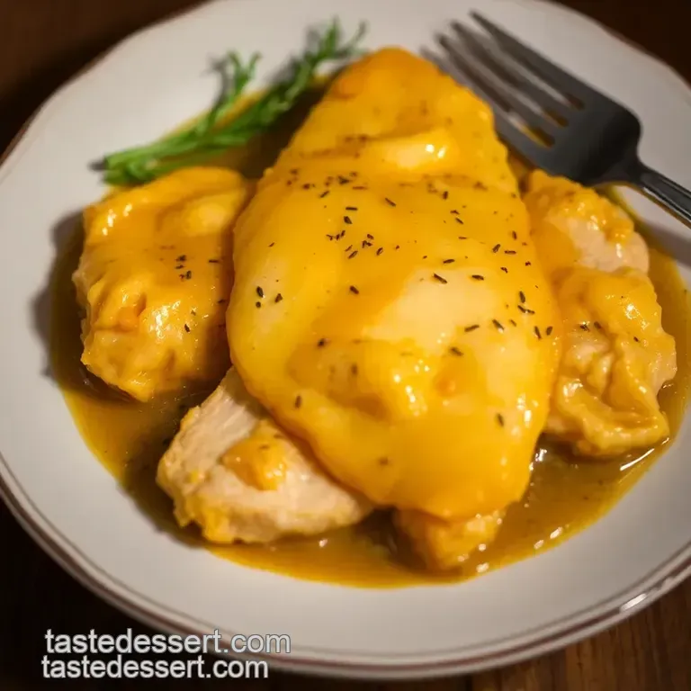Golden-Crusted Chicken Francaise with Lemon-Butter Sauce presentation
