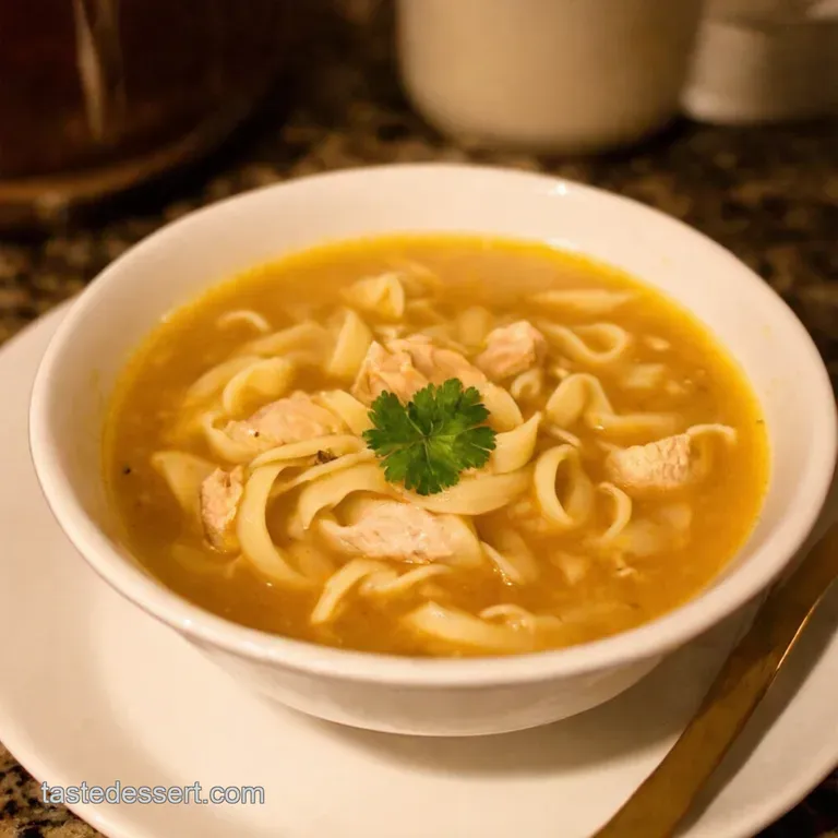 Grandmas Gold Classic Chicken Noodle Soup presentation