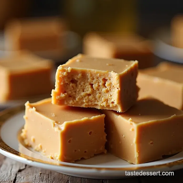 Grandmas Secret Creamy Classic Peanut Butter Fudge presentation