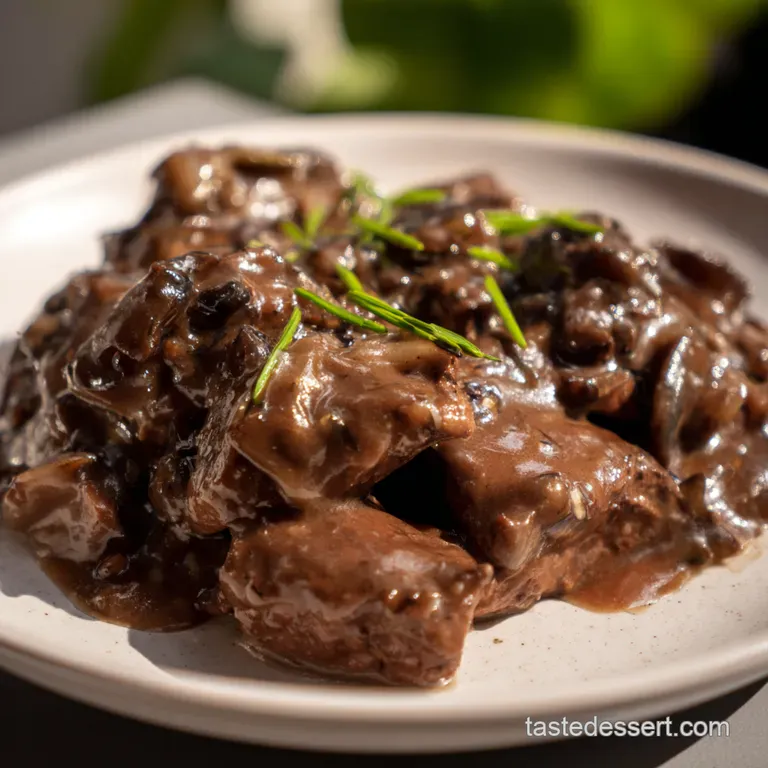 Grandmas Secret Golden Liver and Onions with Rich Gravy presentation