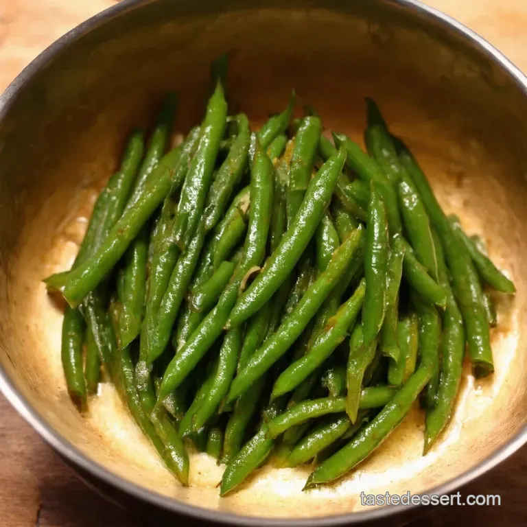 Green Beans Gremolata Saut&eacute;ed with Butter Garlic and Lemon Zest presentation