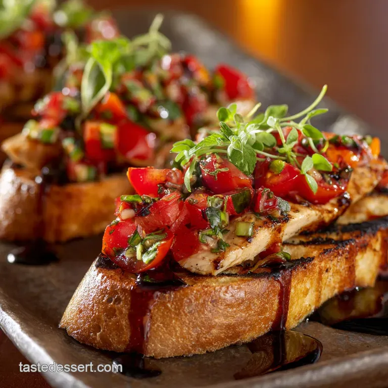 Grilled Chicken Bruschetta A Mediterranean Masterpiece with Balsamic