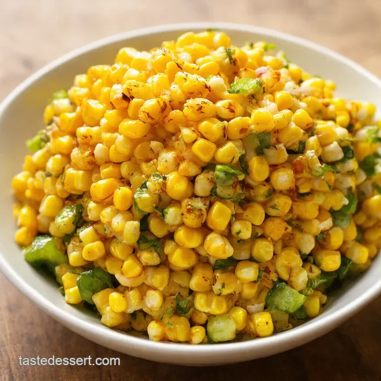 Grilled Corn Summer Vegetable Salad with Lime Vinaigrette presentation
