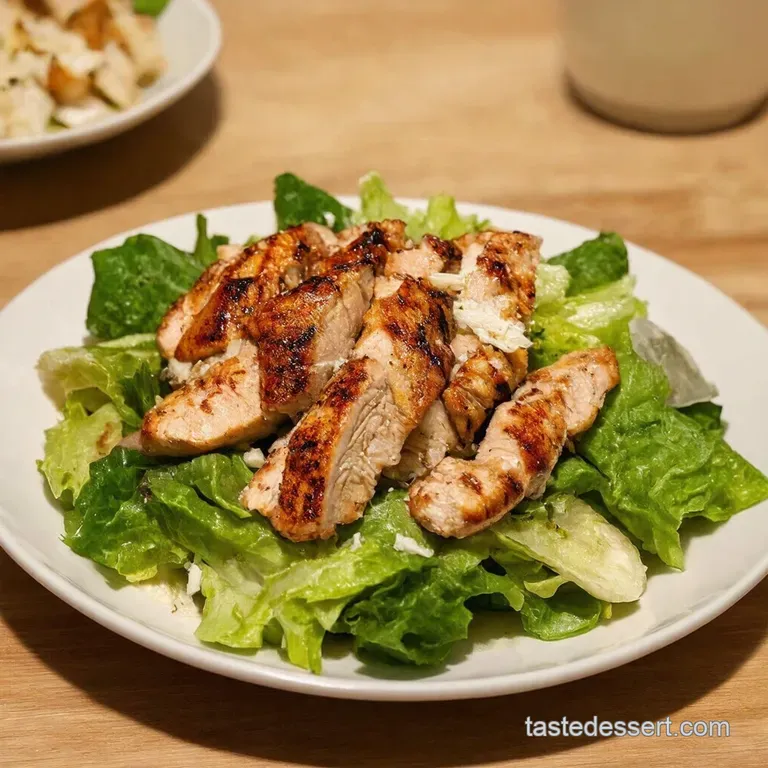 Grilled Greek Chicken Salad with Zesty LemonHerb Vinaigrette presentation