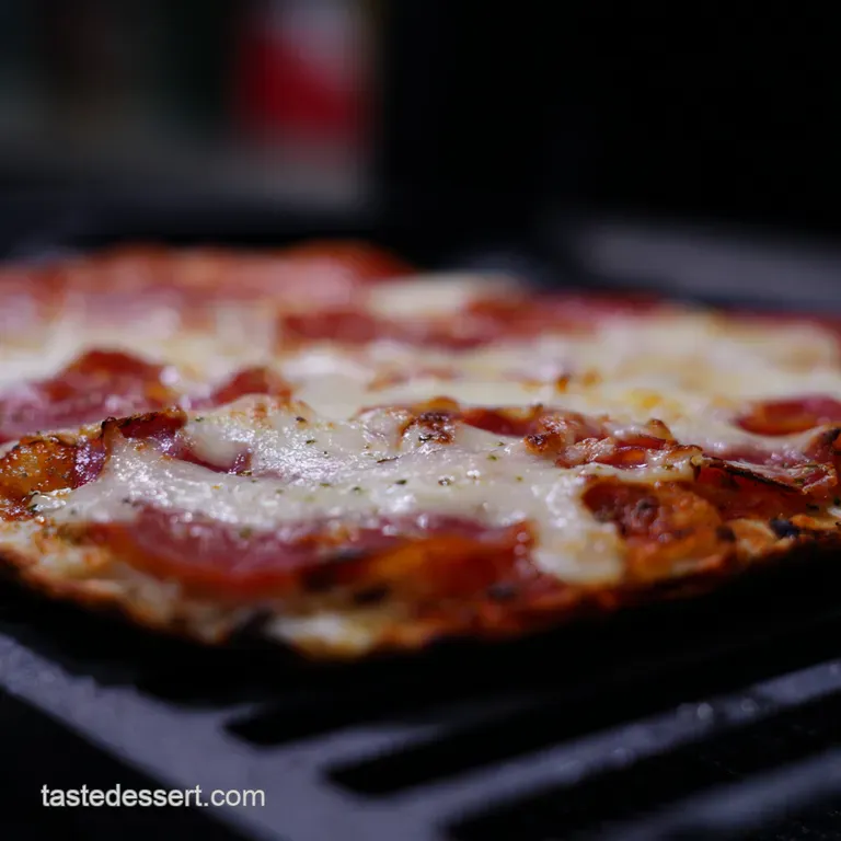 Grilled Pizza Perfection Crispy StoneBaked Pizza on the BBQ presentation