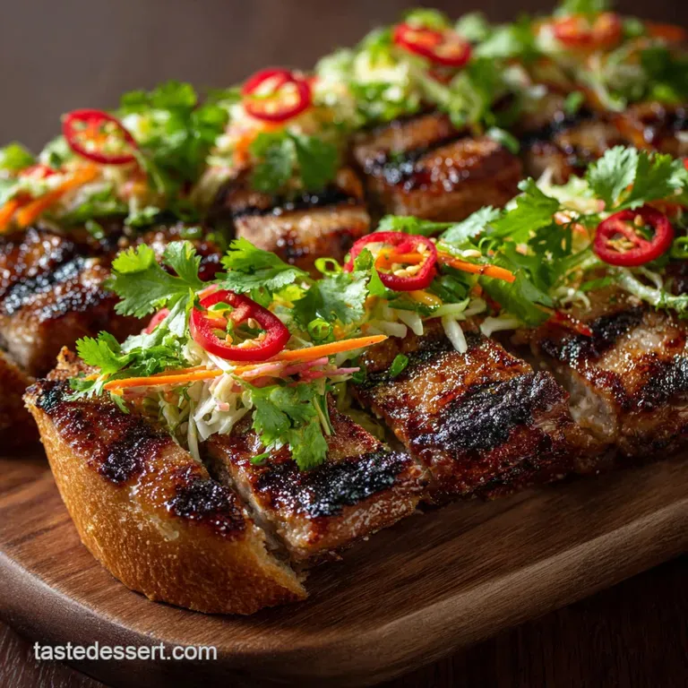 B&aacute;nh M&igrave;: Ultimate Grilled Pork (Thịt Nướng) Recipe presentation