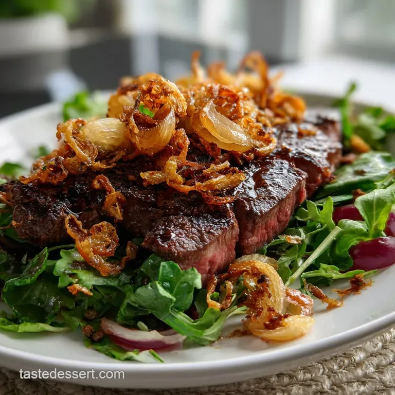 The Best Grilled Steak Salad Recipe presentation