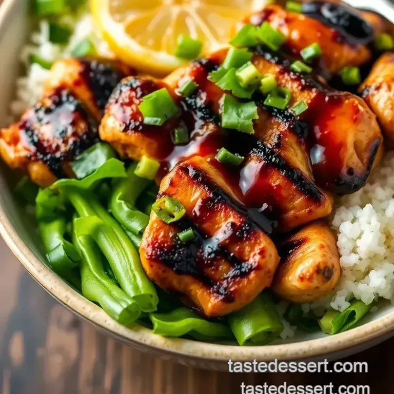 Grilled Teriyaki Chicken Bowl: Quick & Tasty Delight presentation