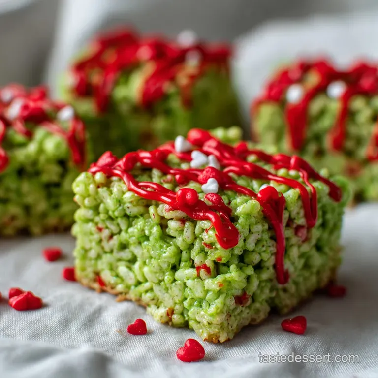 Grinch Rice Krispie Treats: Vibrant and Chewy