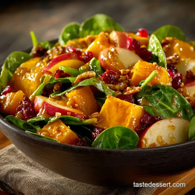 Harvest Fall Salad Our Robust Butternut Squash and Apple Vinaigrette Recipe presentation