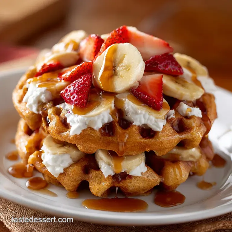 Healthy 4Ingredient Waffles Crispy Banana Oat Waffles Blender Method presentation