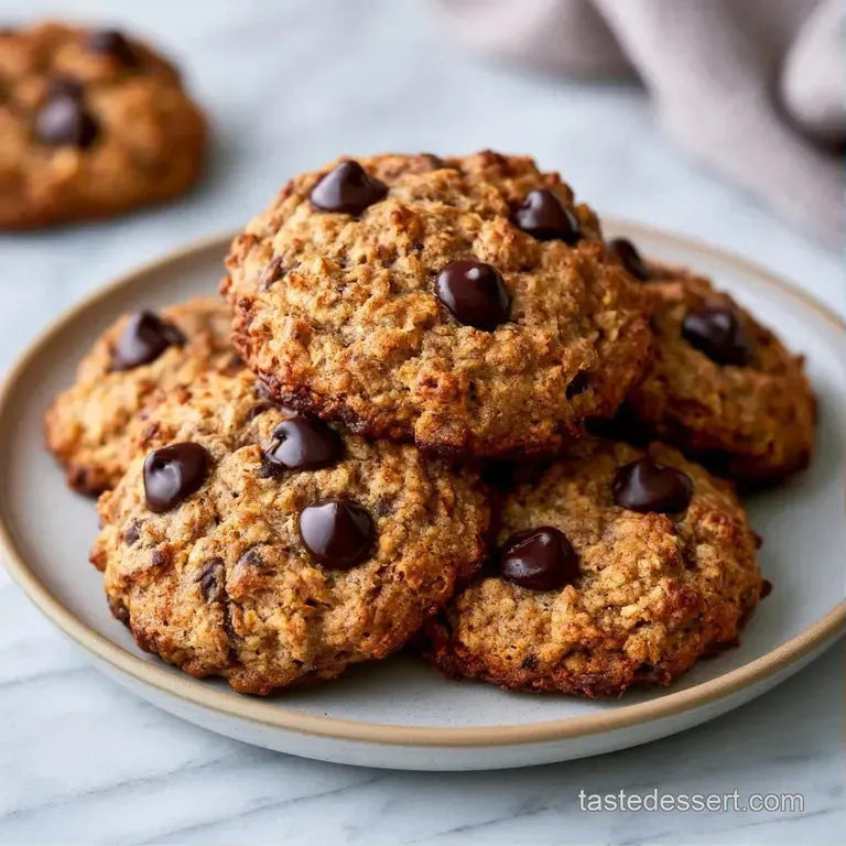 A neat stack of soft, golden cookies beside a glass of cold milk and sliced bananas on a white linen cloth.