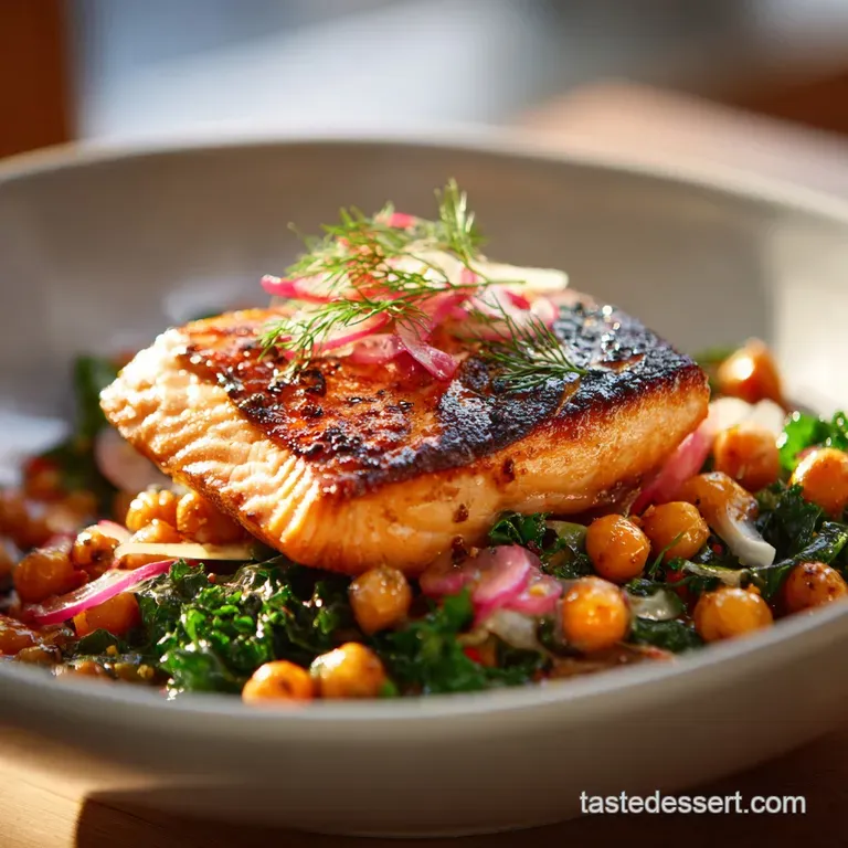 Healthy Recipes: Pan-Seared Salmon Sunshine Chickpea Bowl (27 Min!)