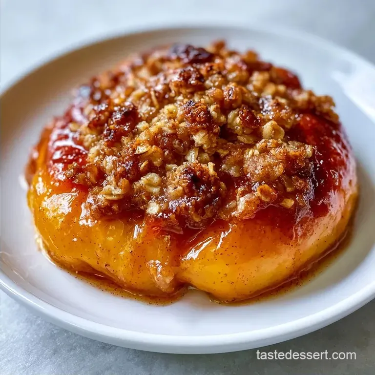 Single Serve Healthy Peach Crisp