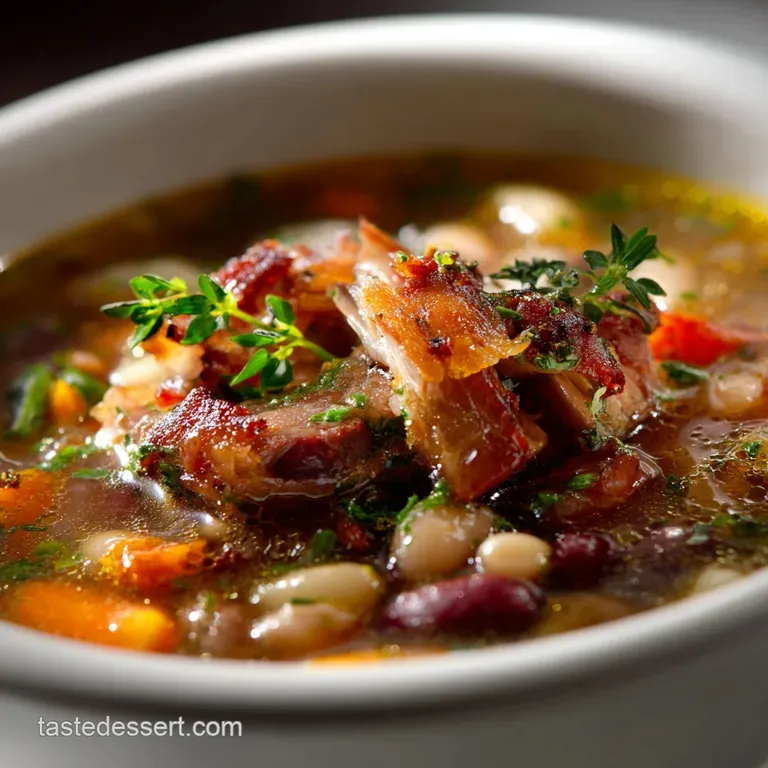 15 Bean Soup: the Ultimate Hearty Winter Warmer with Smoked Ham presentation