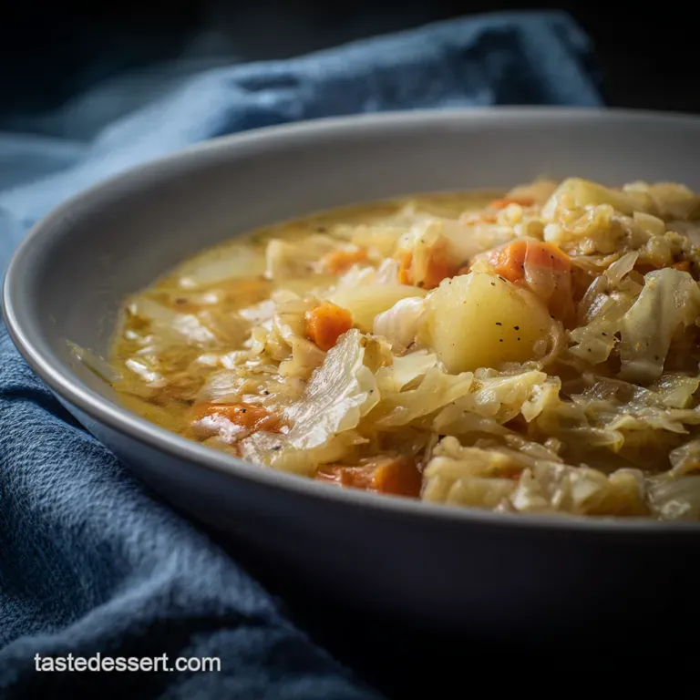 Hearty Cabbage and Potato Soup presentation