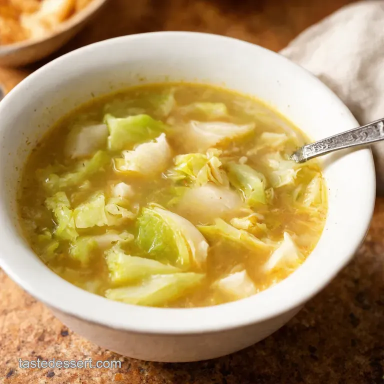 Hearty Happy Cabbage Soup presentation